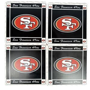 NFL San Francisco 49ers 6 1/2 x 6 1/2" Ceramic Trivet VTG Hot plate Boelter